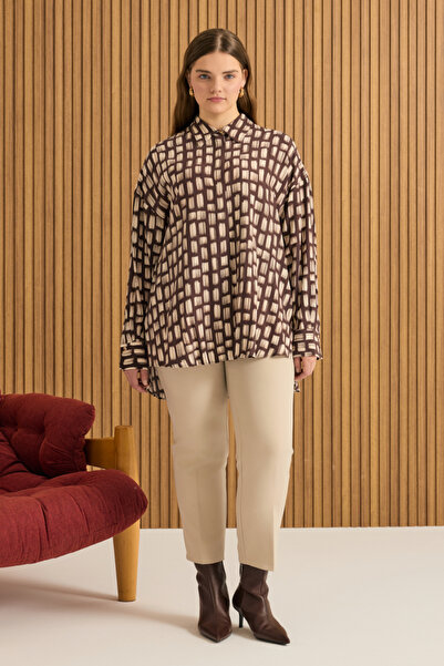 Aker Desenli Viscon Gömlek