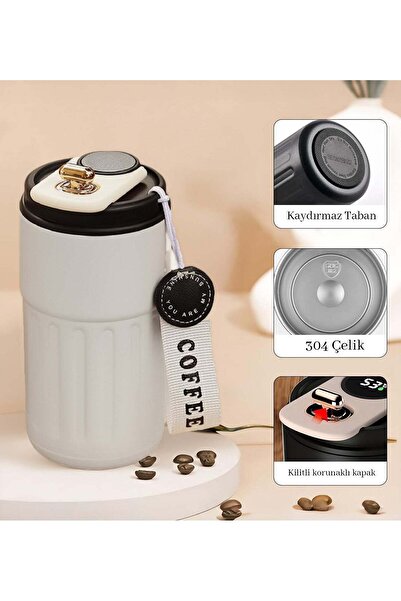 Trendmiya 400ml Coffee Grade White Thermos