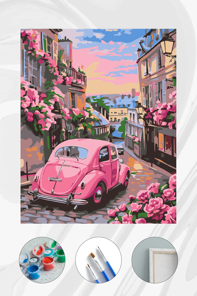 Parloran Sayılarla Boyama 40x50 cm Numaralı Tuval Seti - Boyaları Ve Fırçalar...