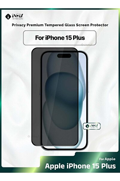 ineix واقي شاشة زجاجي فاخر لحماية الخصوصية لهاتف iPhone 15 Plus