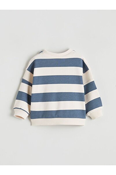 LC Waikiki Lcw Baby Crew Neck Striped Baby Boy Sweatshirt and Sweatpants