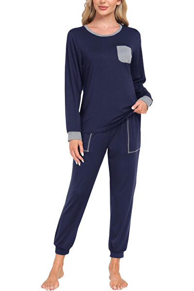 OEM Women's casual sleepwear, made of soft material, blue XL