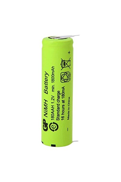 GP 180aah 1.2 Volt 1800 Mah Düz Kafa Puntalı Şarjlı Aa Kalem Pil-70549