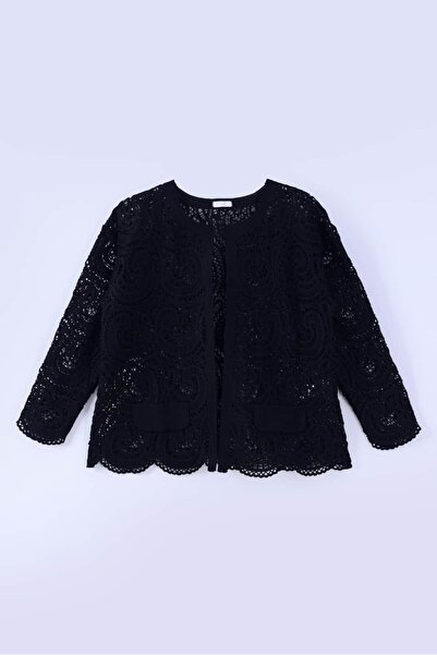 By Mare Style Marlen Custom Embroidered Black Lace Jacket