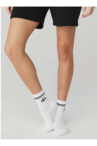 Alo cotton socks, mid-length fashionable socks for both men and women