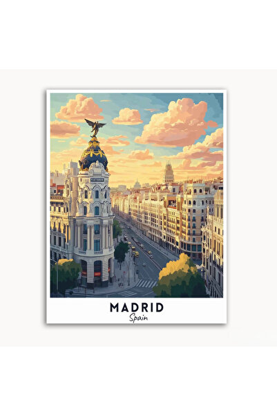 tuvart Sayılarla Boyama Seti Dünya Şehirleri 40x50cm, İspanya MADRİD