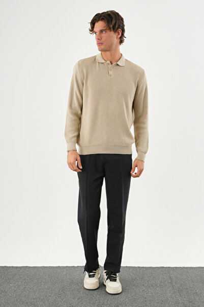 Redline Holt Oversized Knitwear Long Sleeve Sweater Beige