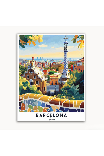 tuvart Sayılarla Boyama Seti Dünya Şehirleri 40x50cm, - İspanya Barselona