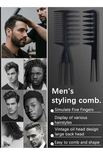L&Wen 10Pcs Comb Set, Professional Hair Styling Barber Combs, Anti-Static Hairdressing for All Hair Types