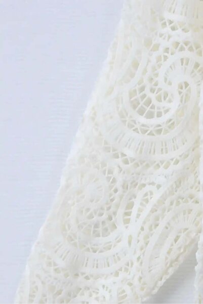 By Mare Style Marlen Special Embroidered Ecru Lace Jacket