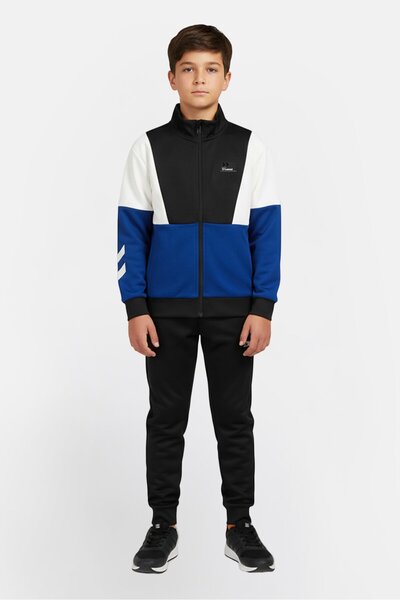 hummel Kids Boy Brand Logo Long Sleeve Track Jacket, Multicolor