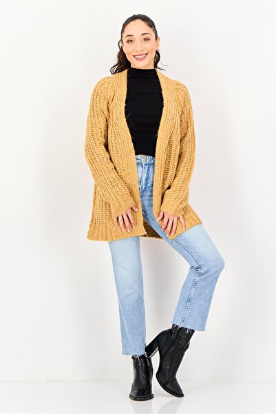 For The Republic Women Knitted Open Front Cardigan, Brown