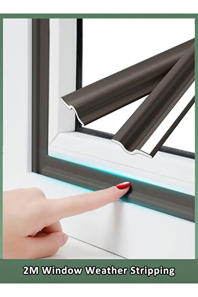 Generic Self Adhesive Window Gap Sealing Strip Windproof Seal Strip Weather Stripping Seal Strip 2M Brown