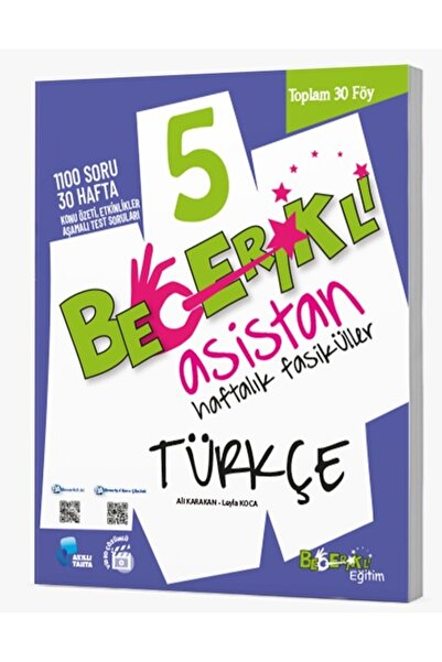 fenomen okul BECERİKLİ ASİSTAN 5 TÜRKÇE HAFTALIK FASİKÜLLER (TOPLAM 30 FÖY)
