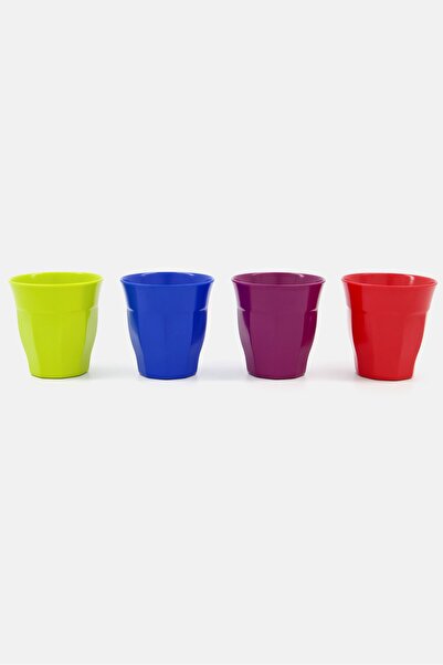 Colour Works Set Of 4 Melamine Tumblers 226 ml, Red/Purple Combo