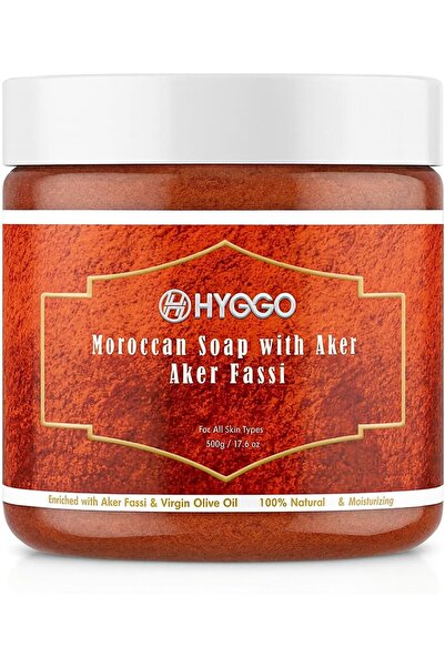 HYGGO Moroccan Aker Elfassi Soap 500g – 100% Natural Organic Hammam Cleanser