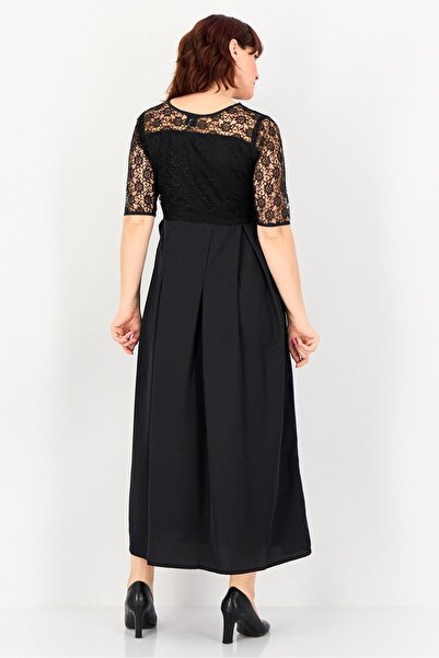 freesoul Women Laced Detail Maxi Dress, Black