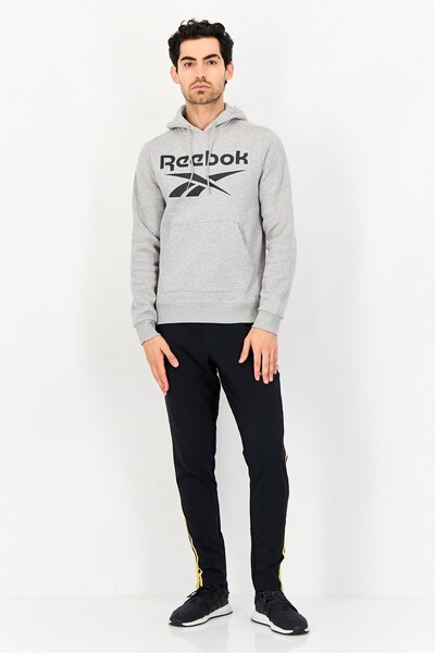 Reebok Men Sportswear Fit Long Sleeve Outdoor Hoodie, Heather Grey