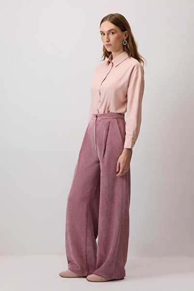 Touché Privé Velvet Pants with Trousers with Wide Legs