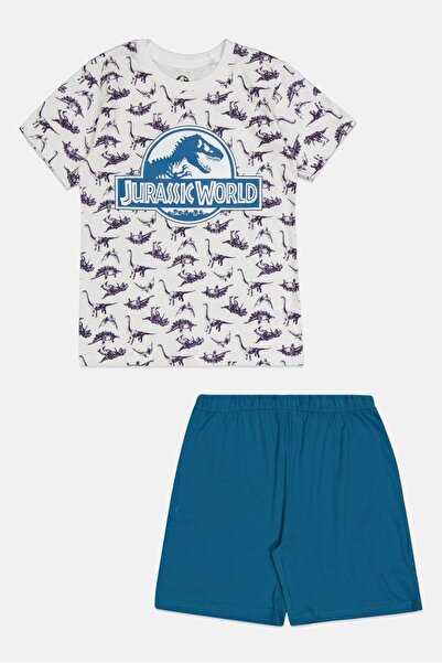 JURASSIC WORLD Kids Boy 2 Piece Short Sleeve Graphic Print Pajama Set, Multicolor