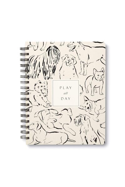 Compendium Spiral Notebook - "Play All Day", 192 College-Ruled Pages, 7.5 x 9.25 in