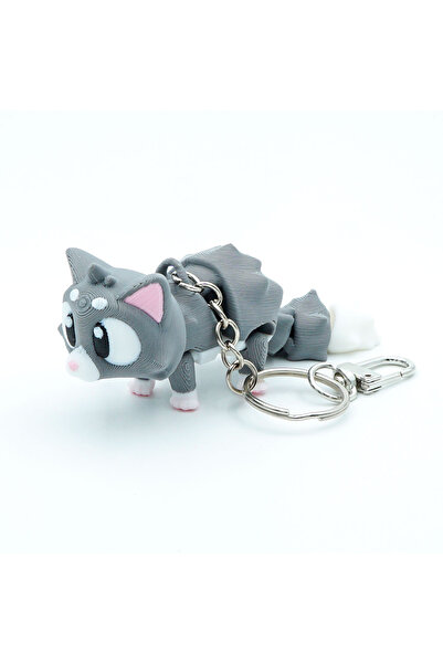 OEM Cat Keychain, Articulated Figurine, 3D, Keychain for Backpack, Bag or Keys