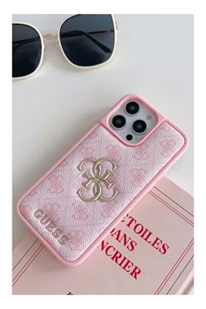 Guess IPhone 15 Pro cover, with a logo and a leather design approved by the global brand