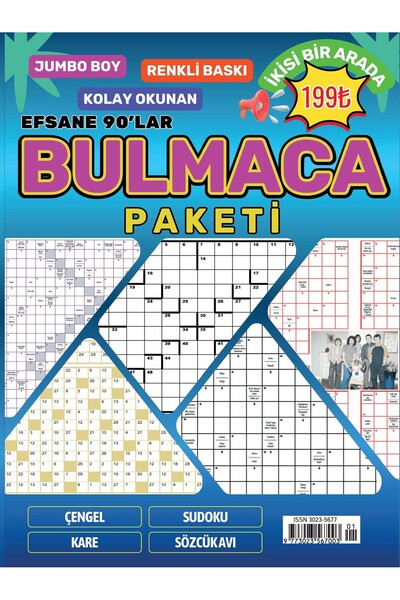 Turkuvaz Dergi EFSANE 90'LAR BULMACA PAKETİ