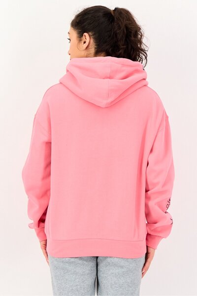 Salty Crew Women Brand Logo Long Sleeve Full Zip Hoodies, Pink