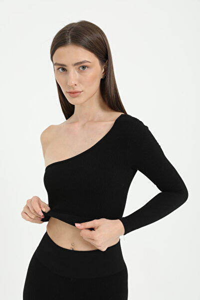 VENÜS SEAMLESS Kadın Dikişsiz Tek Kollu Crop Top