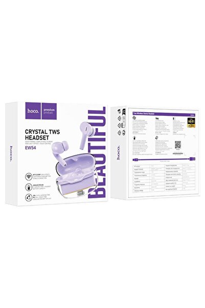 Hoco *Hoco EW54 Crystal TWS Headset – Premium True Wireless Stereo Earbuds*