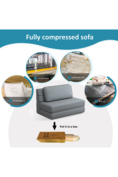 Sheinhome Foldable and portable sofa for sitting, lying down, or sleeping