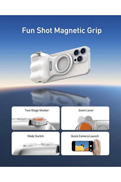 TELESIN Fun Shot Magnetic Phone Camera Grip with Wireless Remote – DSLR-Style Handle