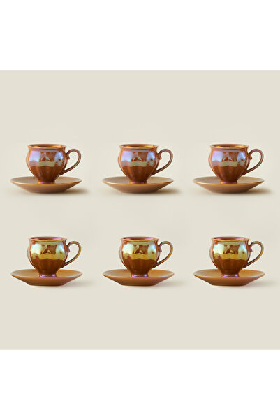 Bella Maison طقم أكواب قهوة كلارا مكون من 6 قطع برتقالي (90 سم مكعب)