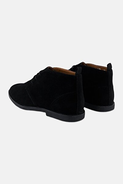 TopMan Men Slip On Suede Ankle Boots, Black