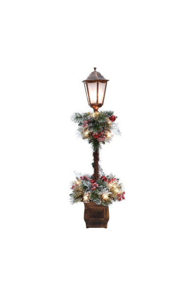 Lumi LUXURY Decorative Christmas Lantern with LED Light Bronze 23x23x122cm