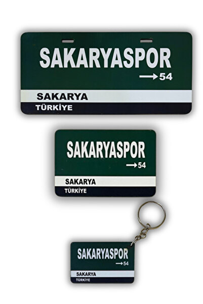 DURUSA "Sakaryaspor" Retro MDF Plaka, Magnet ve Anahtarlık Seti – 3mm MDF, He...