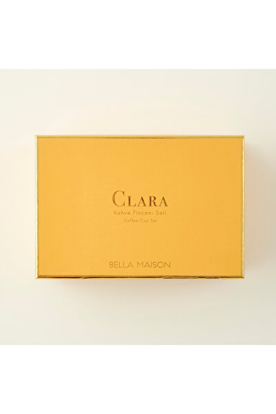 Bella Maison Clara 6'lı Kahve Fincanı Seti Hardal (90 cc)