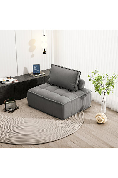 Sheinhome 1 Lazy Sofa (Living Room Edition), Tofu Block Design Sofa, Ergonomic Gray Compression Sofa