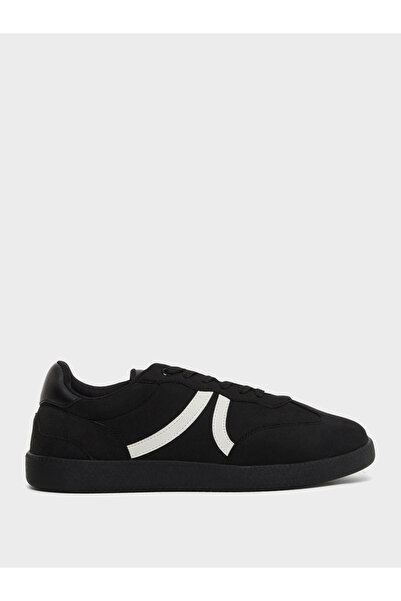 Styli Suede Striped Detail Lace Up Sneakers