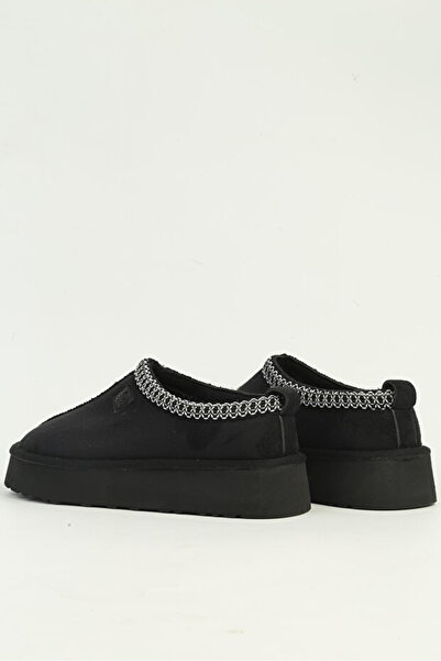 Benetton Women's Winter Suede Black Slippers