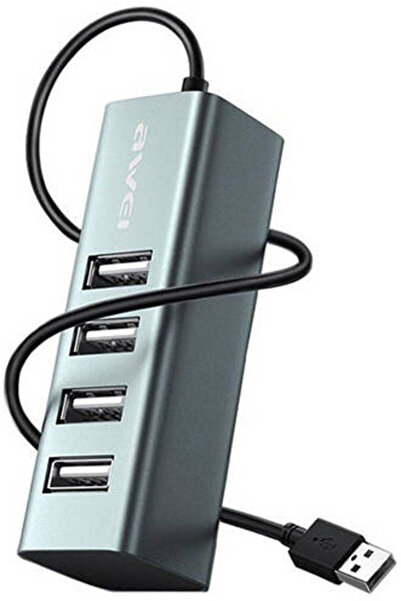 AWEI CL-122T Type-C Extender USB 2.0 Docking Station (Gray)