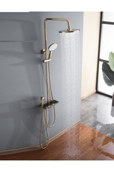 Smack Shower Column, Gold, LCD Water Temperature Display, Evo