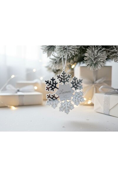 Atelierul Isabellei Personalized Christmas Globe-Snowflake Pattern