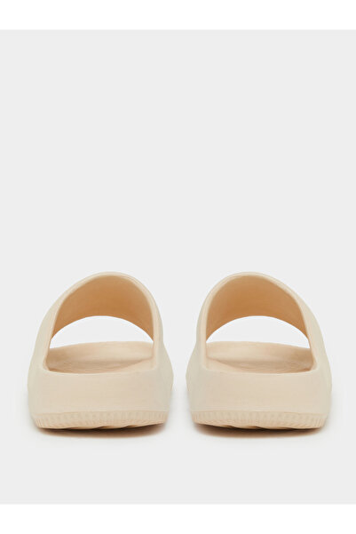 Styli Women Beige Plain Open Toe Slides