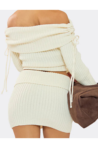 Missyempire Missy Empire mini skirt, cream