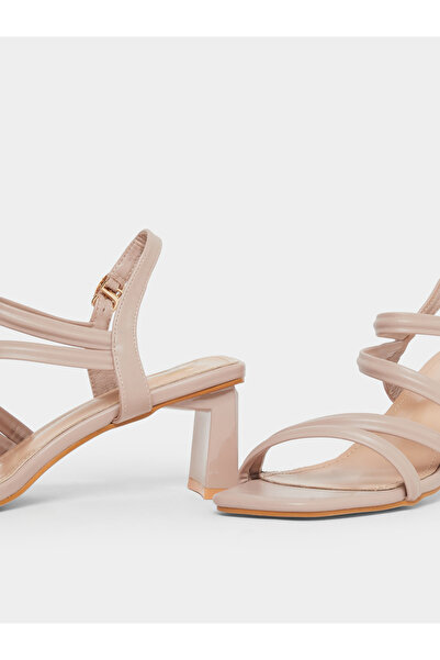 Styli Plain Strappy Block Heel Sandals