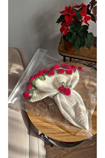 Handmade Lily tricotă șaluri tip buchet de 100 cm