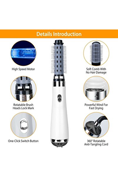 zola 3in1 hair dryer, drying/waving/ironing, white, 3-step adjustment, quick heat, 230 V