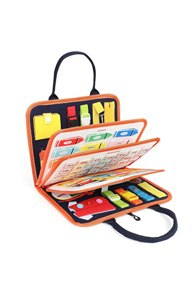 Gopo Toys Jucarie Educativa Montessori pentru Copii, Prescolari - Carte Senzoriala Textila, 3 Ani+